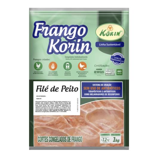 Filé de peito frango Korin sem transgênicos 1kg - Imagem em destaque