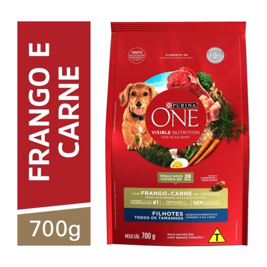 Alimento para Cães filhote Purina One frango e carne 700g - Imagem em destaque