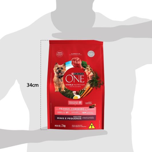 ALIMENTO PURINA ONE PARA CÃES ADULTOS FRANGO E CORDEIRO 2Kg - Imagem em destaque