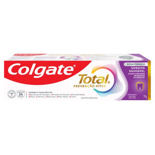 Creme Dental Zero Álcool Gengiva Saudável Colgate Total Prevenção Ativa 90g - Imagem em destaque