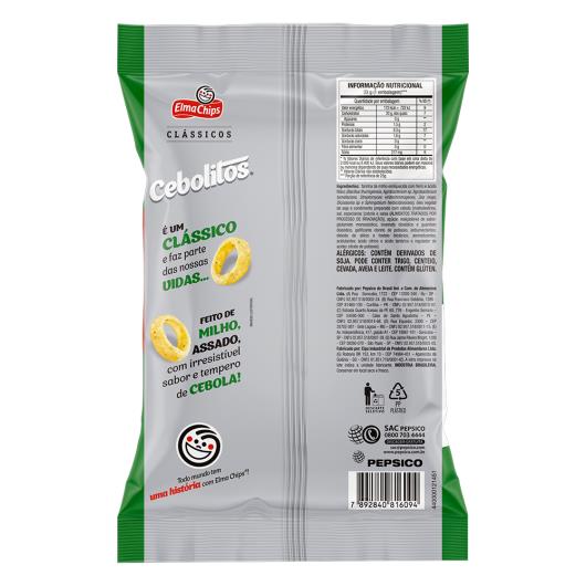 Salgadinho De Milho Cebola Elma Chips Cebolitos Pacote 33G - Imagem em destaque