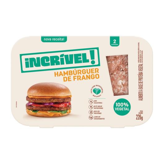 Hambúrguer de Frango Incrível! 100% Vegetal 226g - Imagem em destaque