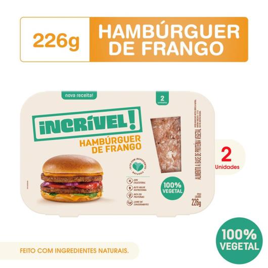 Hambúrguer de Frango Incrível! 100% Vegetal 226g - Imagem em destaque
