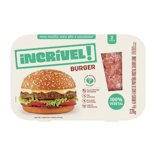 Hambúrguer de Carne Incrível! 100% Vegetal 226g - Imagem em destaque