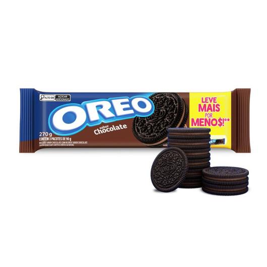 Biscoito Recheado Oreo Chocolate Embalagem Econômica Multipack 270g - Imagem em destaque