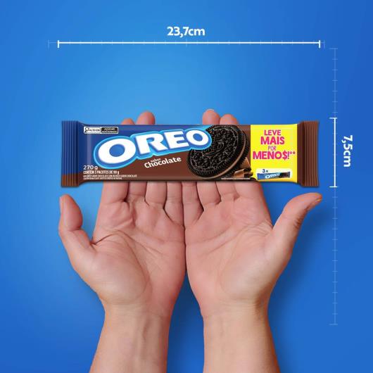 Biscoito Recheado Oreo Chocolate Embalagem Econômica Multipack 270g - Imagem em destaque