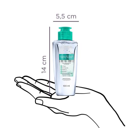 Água Micelar Efeito Matte L'Oréal Paris Solução de Limpeza Facial 100ml - Imagem em destaque