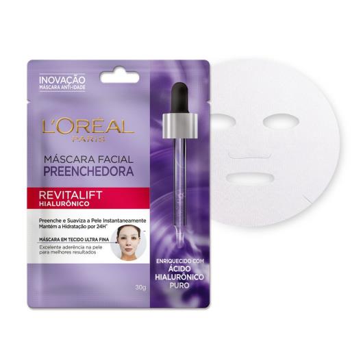 Máscara Facial em Tecido Anti-idade L'Oréal Paris Revitalift Hialurônico 30g - Imagem em destaque