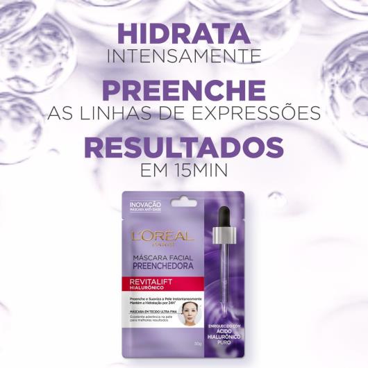 Máscara Facial em Tecido Anti-idade L'Oréal Paris Revitalift Hialurônico 30g - Imagem em destaque