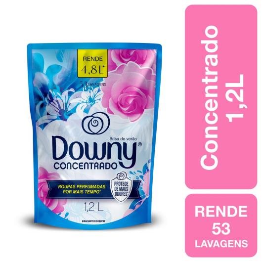 Amaciante de Roupa Concentrado Brisa de Verão Downy Sachê 1,2l - Imagem em destaque