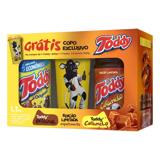 Kit Achocolatado em Pó Original 800g + Achocolatado em Pó Caramelo 300g Toddy Grátis Copo Exclusivo - Imagem em destaque