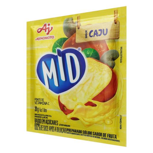 Refresco em pó MID® Caju 20g - Imagem em destaque