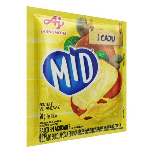 Refresco em pó MID® Caju 20g - Imagem em destaque