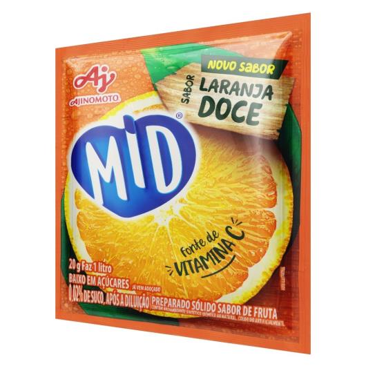 Refresco em Pó Laranja Doce Mid Pacote 20g - Imagem em destaque