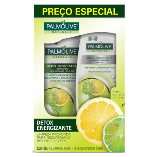Kit Shampoo + Condicionador Palmolive Naturals Detox Energizante 350ml Cada - Imagem em destaque