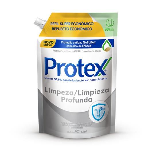 Sabonete Líquido Antibacteriano para as Mãos Protex Limpeza Profunda Sachê 900ml Refil Super Econômico - Imagem em destaque