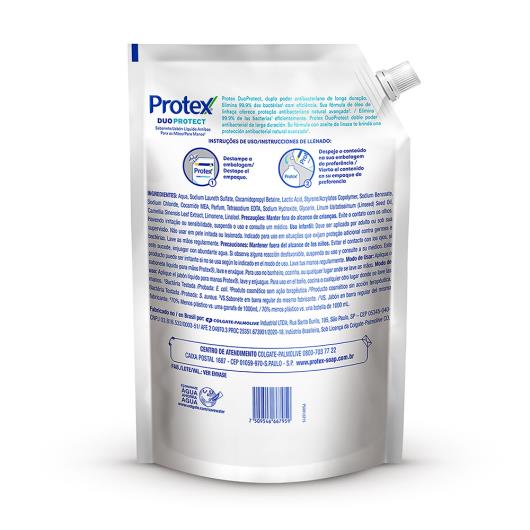 Sabonete Líquido Antibacteriano Para as Mãos Protex Duo Protect Sachê 900ml Refil Super Econômico - Imagem em destaque