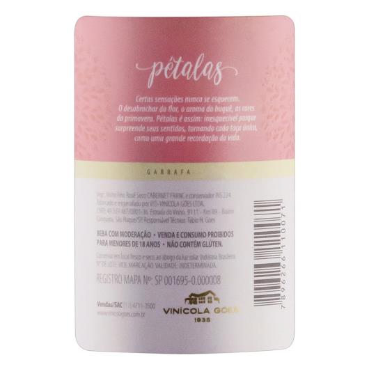 Vinho Brasileiro Rosé Seco Pétalas Góes Tempos Cabernet Franc Garrafa 750ml - Imagem em destaque