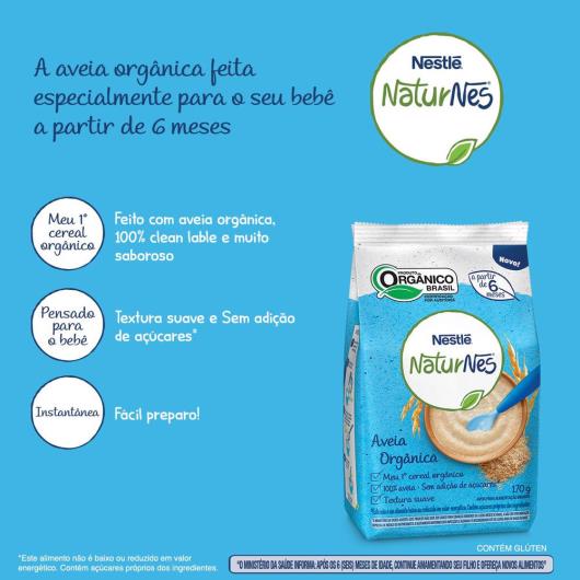 Aveia Orgânica Nestlé Naturnes 170g - Imagem em destaque