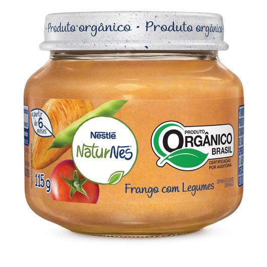 Papinha Orgânica Frango com Legumes Nestlé Naturnes Vidro 115g - Imagem em destaque