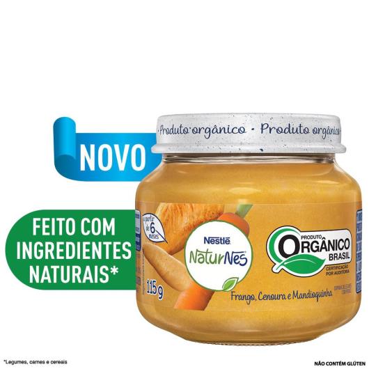 Papinha Orgânica Nestlé Naturnes Frango, Cenoura e Mandioquinha 115g - Imagem em destaque