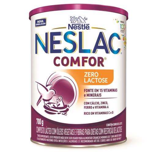 Composto Lácteo Zero Lactose Comfor Nestlé Neslac Lata 700g - Imagem em destaque