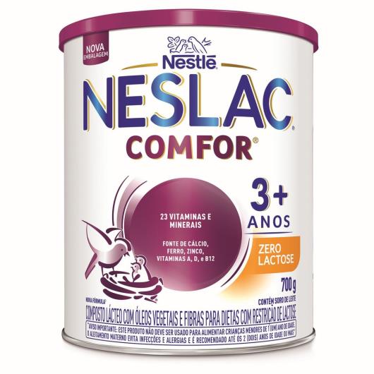 Composto Lácteo Zero Lactose Comfor Neslac Lata 700g - Imagem em destaque