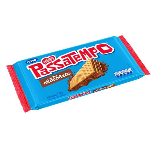 Biscoito PASSATEMPO Wafer Chocolate 110g - Imagem em destaque