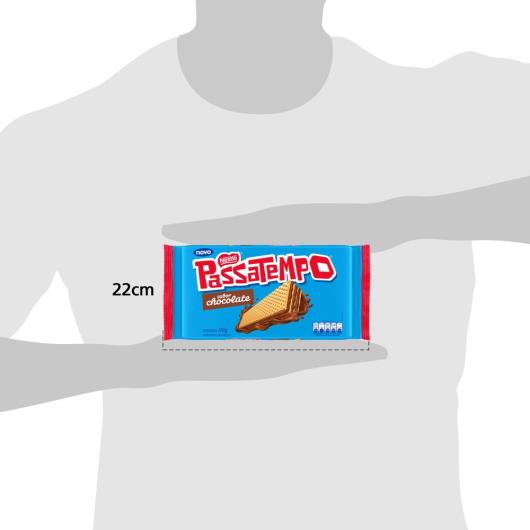 Biscoito PASSATEMPO Wafer Chocolate 110g - Imagem em destaque