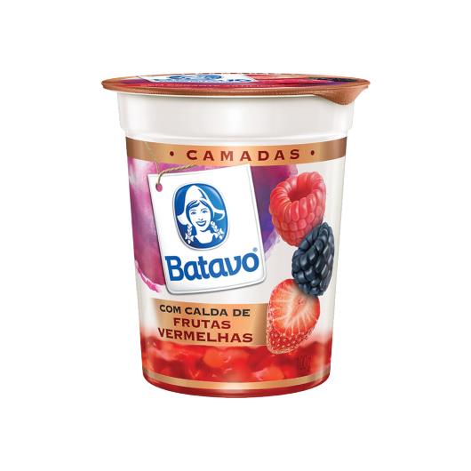Iogurte Parcialmente Desnatado Calda Frutas Vermelhas Batavo Camadas Copo 100g - Imagem em destaque