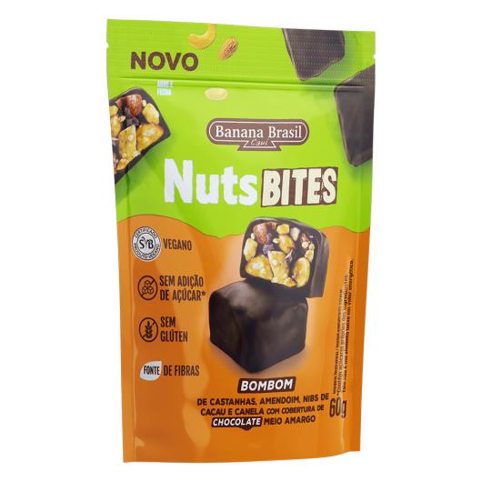 Bombom Castanhas, Amendoim, Nibs de Cacau e Canela Banana Brasil Nuts