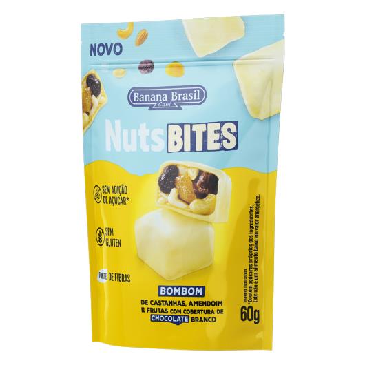 Bombom Castanhas, Amendoim e Frutas Banana Brasil Nuts Bites Pouch 60g - Imagem em destaque