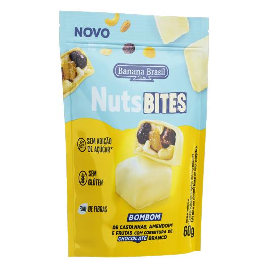 Bombom Castanhas, Amendoim e Frutas Banana Brasil Nuts Bites Pouch 60g - Imagem em destaque