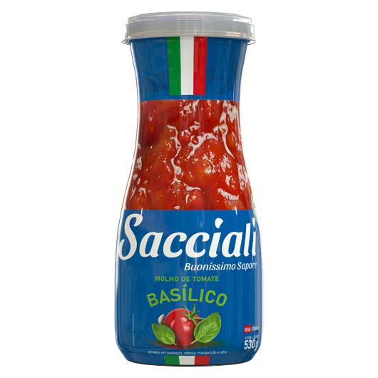 Molho de Tomate Basílico Sacciali Vidro 530g - Imagem em destaque