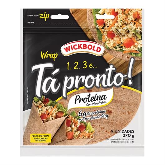 Pão Tipo Tortilha Wickbold Tá Pronto! Proteína Pouch 270g - Imagem em destaque