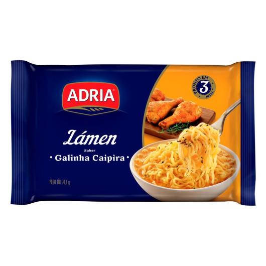 Macarrão Instantâneo Lámen Galinha Caipira Adria Pacote 74,3g - Imagem em destaque