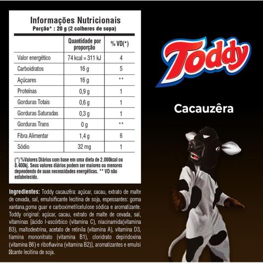 Achocolatado em Pó Cacauzêra Toddy Pote 300g - Imagem em destaque