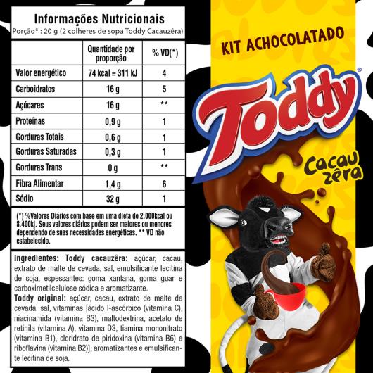 Kit Achocolatado em Pó Original 800g + Cacauzêra 300g Toddy Grátis Copo Exclusivo - Imagem em destaque