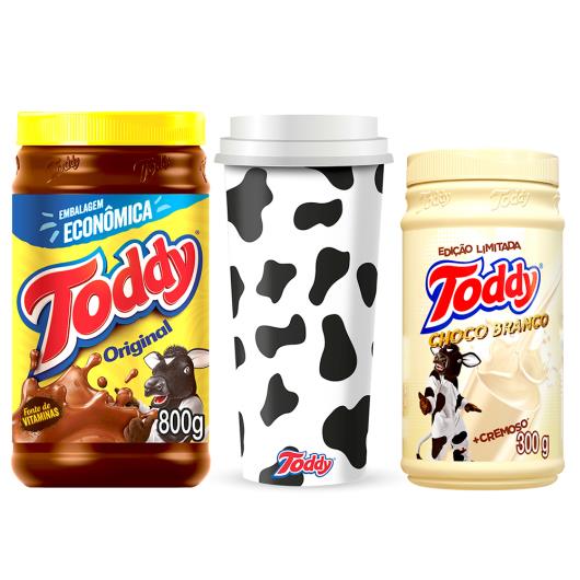 Kit Achocolatado em Pó Original 800g + Preparo de Bebida em Pó Choco Branco 300g Toddy Grátis Copo Exclusivo - Imagem em destaque