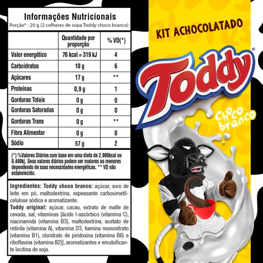 Kit Achocolatado em Pó Original 800g + Preparo de Bebida em Pó Choco Branco 300g Toddy Grátis Copo Exclusivo - Imagem em destaque