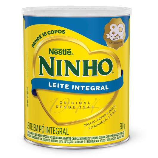 Leite em Pó Integral Nestlé Ninho Lata 380g - Imagem em destaque