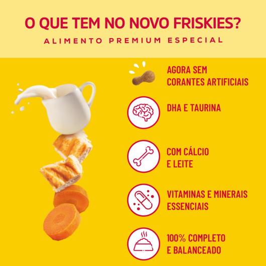 Ração FRISKIES gatos filhotes frango e leite 500g - Imagem em destaque