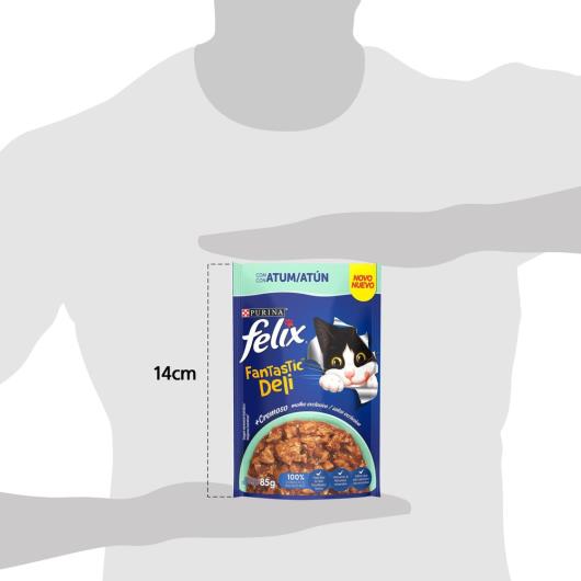 NESTLÉ PURINA FELIX FANTASTIC DELI Ração Úmida para Gatos Adultos Atum 85g - Imagem em destaque