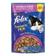 NESTLÉ PURINA FELIX FANTASTIC MIX Ração Úmida para Gatos Adultos Salmão e molho sabor Carne 85g - Imagem 7891000311837-(2).jpg em miniatúra