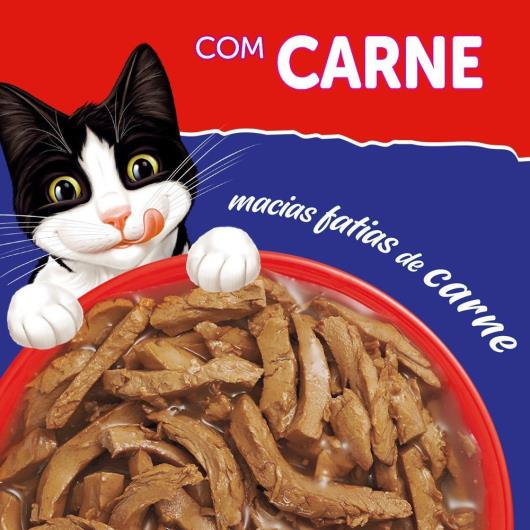 NESTLÉ PURINA FELIX FANTASTIC TIRITAS Ração Úmida para Gatos Adultos Carne 85g - Imagem em destaque