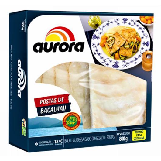 Bacalhau Aurora dessalgado em postas Congelado 800g - Imagem em destaque