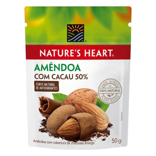 Snack NATURE'S HEART Cacau e Amêndoa 50g - Imagem em destaque