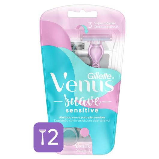 Aparelho Descartável para Depilar Gillette Venus Simply3 Sensitive 2 Unidades - Imagem em destaque