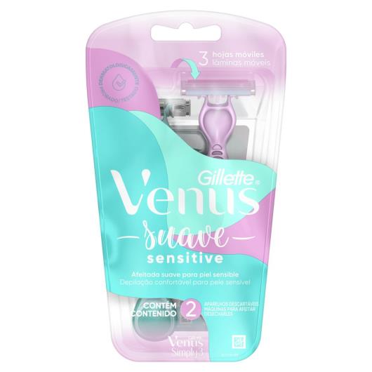 Aparelho Descartável para Depilar Gillette Venus Simply3 Sensitive 2 Unidades - Imagem em destaque