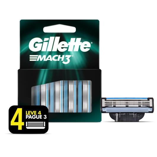 Carga de Aparelho para Barbear Gillette Mach3 L4P3 - Imagem em destaque